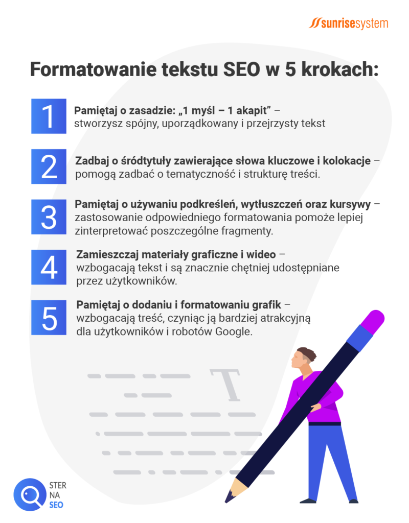 Formatowanie tekstu SEO w 5 krokach